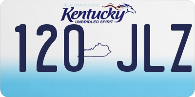 KY license plate 120JLZ