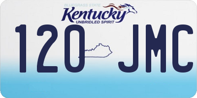 KY license plate 120JMC