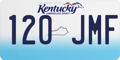 KY license plate 120JMF