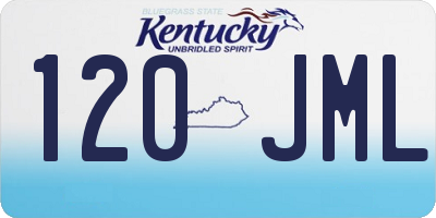 KY license plate 120JML