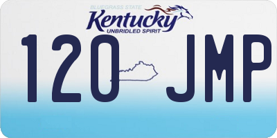 KY license plate 120JMP