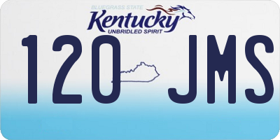 KY license plate 120JMS