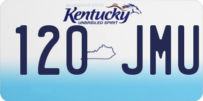 KY license plate 120JMU