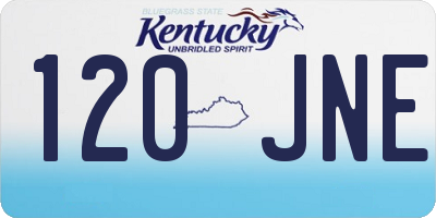 KY license plate 120JNE