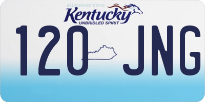 KY license plate 120JNG
