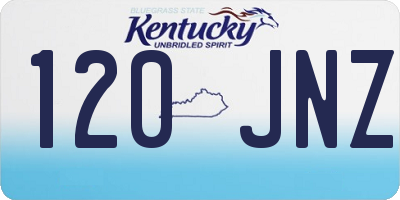 KY license plate 120JNZ