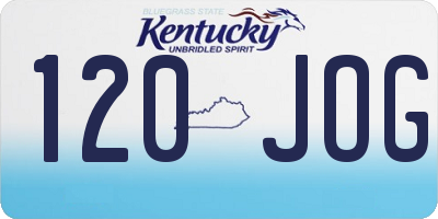 KY license plate 120JOG