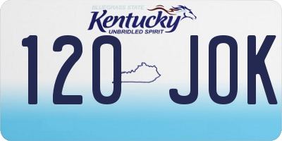 KY license plate 120JOK