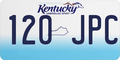 KY license plate 120JPC