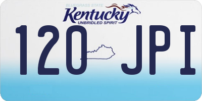 KY license plate 120JPI