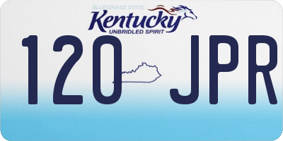KY license plate 120JPR