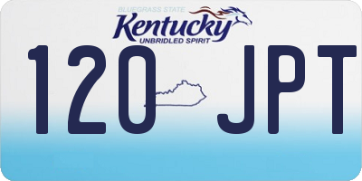 KY license plate 120JPT