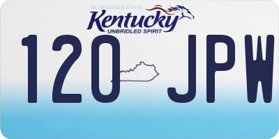 KY license plate 120JPW