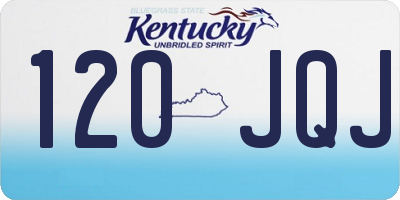 KY license plate 120JQJ