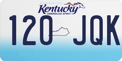 KY license plate 120JQK
