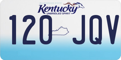 KY license plate 120JQV