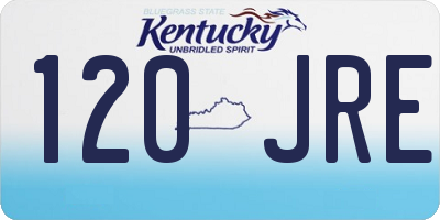 KY license plate 120JRE