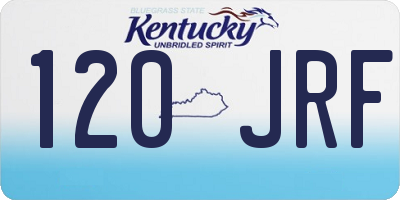 KY license plate 120JRF