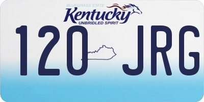 KY license plate 120JRG