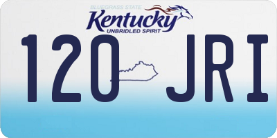 KY license plate 120JRI