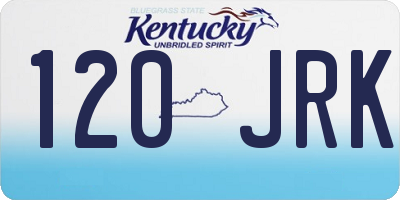 KY license plate 120JRK
