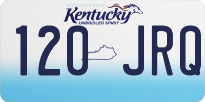 KY license plate 120JRQ