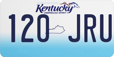 KY license plate 120JRU