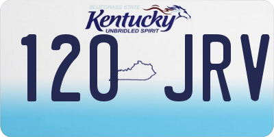 KY license plate 120JRV