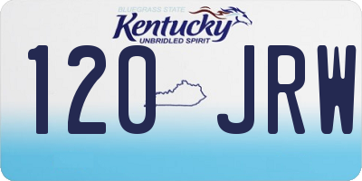 KY license plate 120JRW