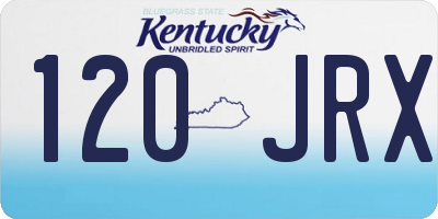 KY license plate 120JRX