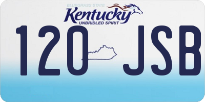 KY license plate 120JSB
