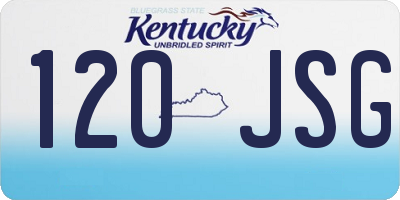 KY license plate 120JSG