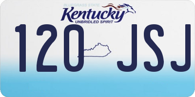 KY license plate 120JSJ