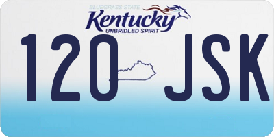 KY license plate 120JSK