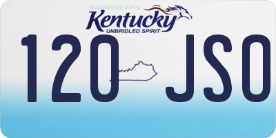 KY license plate 120JSO