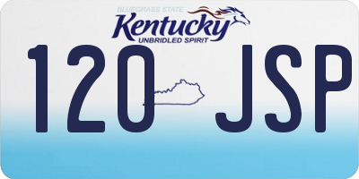 KY license plate 120JSP
