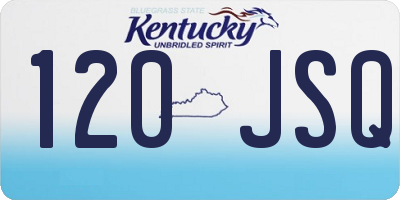 KY license plate 120JSQ