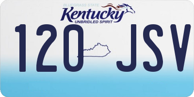 KY license plate 120JSV