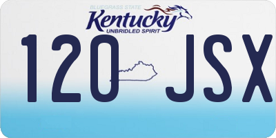 KY license plate 120JSX