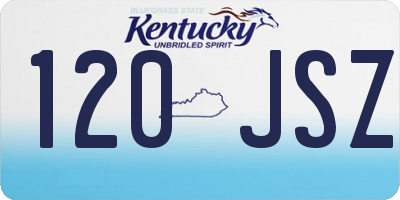 KY license plate 120JSZ