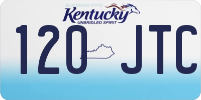 KY license plate 120JTC