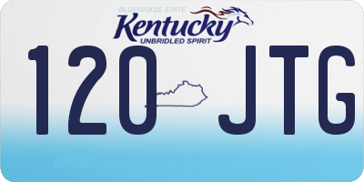 KY license plate 120JTG