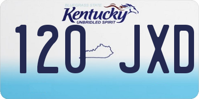 KY license plate 120JXD