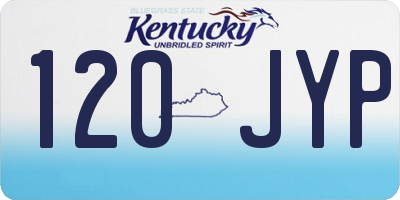KY license plate 120JYP