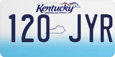 KY license plate 120JYR