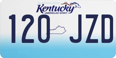 KY license plate 120JZD