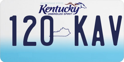 KY license plate 120KAV