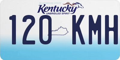 KY license plate 120KMH