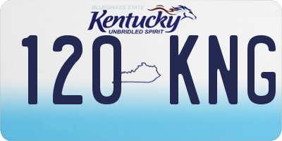 KY license plate 120KNG