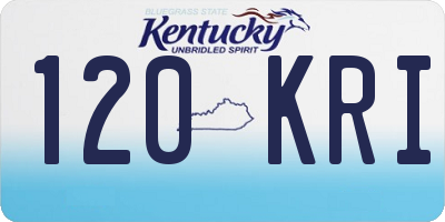 KY license plate 120KRI